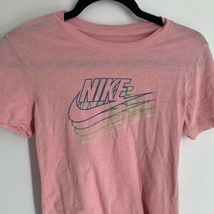 Nike pink logo t shirt